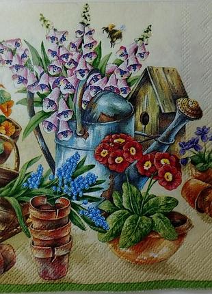 Салфетки для декупажа 33*33 см скворечник
