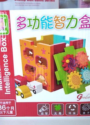 Деревянная развивающая игрушка домик с фигурками