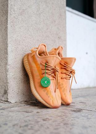Оранжевые кроссовки адидас изи 350 моно клей унисекс adidas yeezy boost 350 v2 mono clay 45