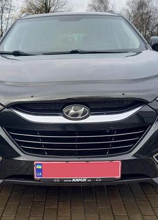 Дефлектор капоту (eurocap) для hyundai ix-35 2010-2015 рр