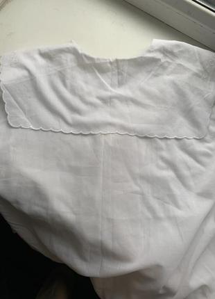 Нежная винтажная блуза с отложным воротником4 фото