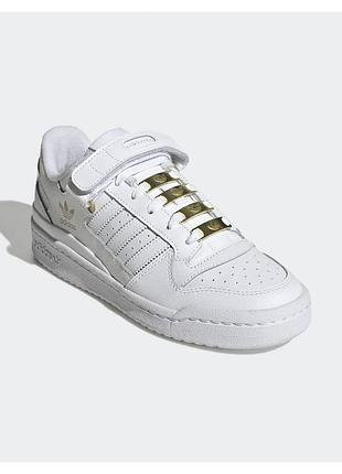 Adidas forum low white gold мужские кроссовки адидас белые с золотыми вставками ретро брендовые 43