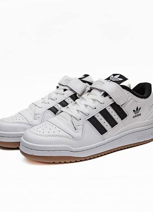 Adidas forum low мужские кроссовки адидас белые с черными полосками ретро брендовые
