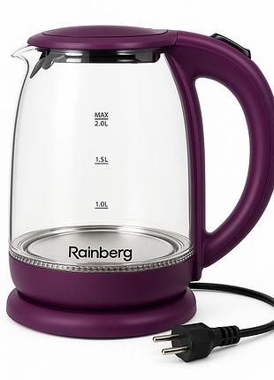 Електрочайник rainberg rb-2218 3200вт 2л purple