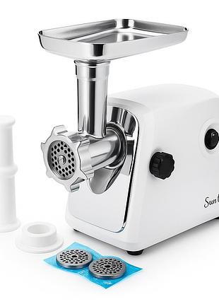 Мясорубка suntera smg-5418w, электромясорубка для дома, мясорубка с металлическим редуктором