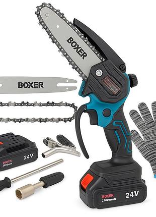 Акумуляторна ланцюгова пила boxer bx-3307 15см 2 акб
