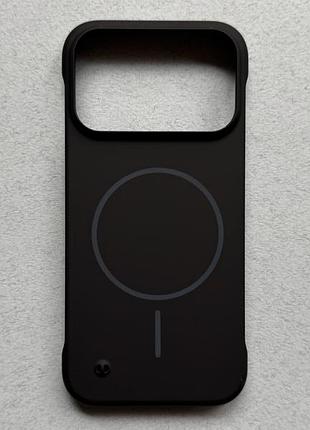 Apple iphone 17 pro чохол з magsafe тонкий, чорний, матовий пластиковий