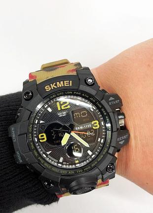 Годинник наручний чоловічий skmei 1155bag red camo, брендовий чоловічий годинник. колір: червоний камуфляж