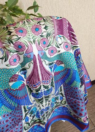 Винтажный шелковый платок 1980-х годов beckford silk, англия, 100% шёлк2 фото