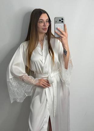 Вишуканий шовковий халат 🌸