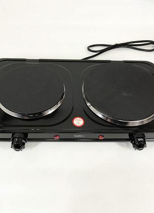 Плитка настільна електрична suntera dp-1935b, 2500 w, 2 конфорки різного діаметру. колір: чорний