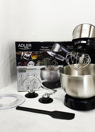 Кухонний комбайн adler ad 4226b poland 1200w 3l тістоміс міксер планетарний