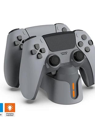 Док-станция dobe для геймпадов sony playstation 5, серая