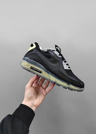 Чёрные кроссовки найк эйр макс 90 мужские nike air max 90 terrascape black yellow white 43