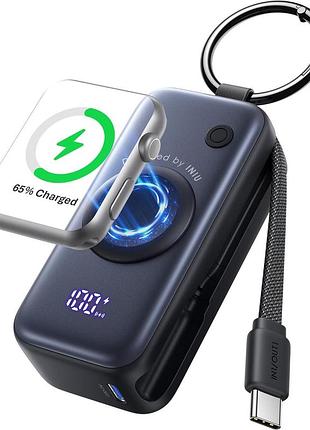 Повербанк iniu snapgo p81-e1 5000mah 20w с магнитной зарядкой для apple watch iphone airpods и путешествий