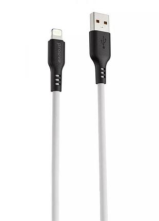 Кабель зарядный proove rebirth lightning 2.4а 1м white