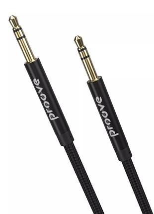 Аудиокабель aux proove weft 100 см mini-jack black