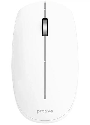 Миша офісна бездротова proove ramp bluetooth 3.0 600–4000dpi 4 кнопки акумулятор 380 маг біла (wnrm00022002)