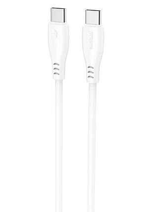 Кабель питания proove simple silicone usb-c, 2 м, белый, мощность 60w