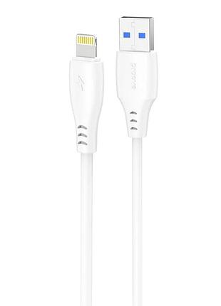 Кабель proove lightning для iphone/ipad, usb, 1м, белый силикон, 2.4а