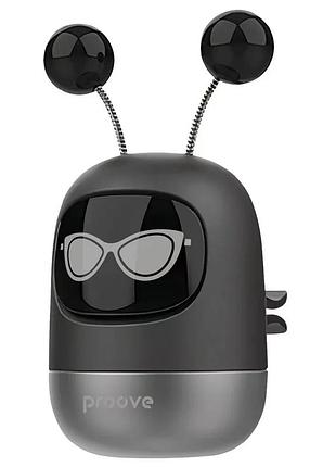 Ароматизатор воздуха для авто proove emoji robot luna на алюминиевый дефлектор черный