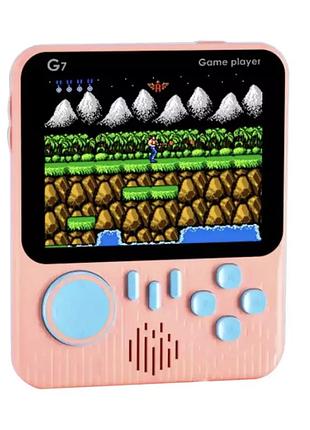Портативна ігрова консоль game box g7 з динаміком 666 ігор 500 мач pink