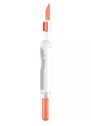 Набор для очистки техники proove mr. cleaner 3-в-1 white — щеточка, губка, мягкий наконечник