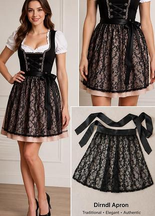 Баварський мереживний фартух до дирндля dirndl apron oktoberfest