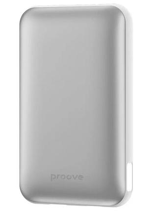 Портивний акумулятор proove vibe energy plus 10000 маг 22.5 вт silver/white (pbve150)