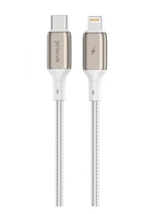 Кабель charge\otg proove dense metal type-c to lightning 2.4a 1m white ccdm27002102