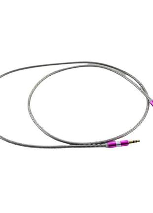 Кабель jack - jack color aux spring 3.5mm фиолетовый
