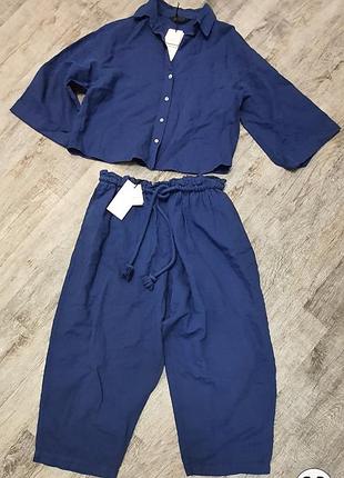 Костюм лляний zara костюм льон zara