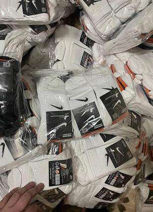 Высокие носки nike, белые носки nike swoosh комплект 12 штук