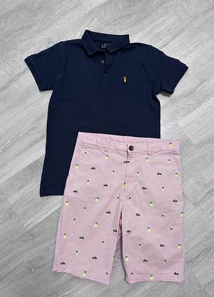 Шорты marks&spencer и футболка-поло next на мальчика 12-13лет