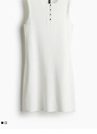Молочна сукня в рубчик h&m s 4