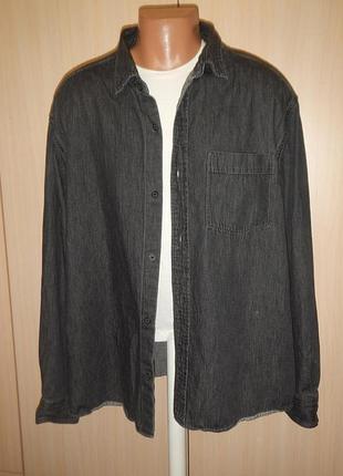 Джинсова сорочка uniqlo p.xl