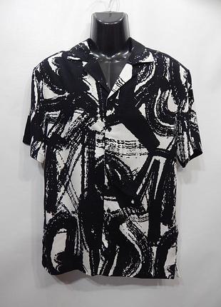 Мужская легкая рубашка с коротким рукавом resort shirt р.48-50 008kr