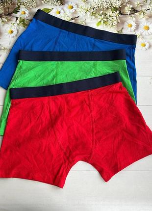 Трусики боксери на хлопчика однотонні (набір 3 шт.) primark р.152 см (11-12 років)