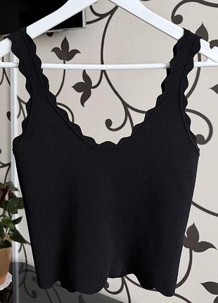 Топ massimo dutti вискоза черный s
