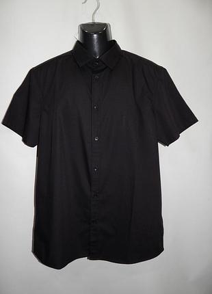 Мужская рубашка с коротким рукавом regular fit р.56 (3xl) 013kr
