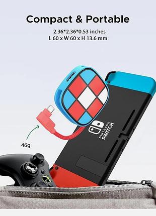 🎮 hdmi адаптер для nintendo switch oled/lite | 4k usb 3.0 type-c pd | портативная док-станция 6
