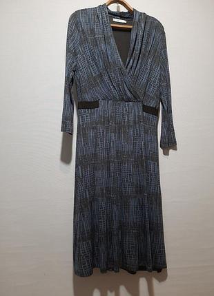 Maxmara шелковое платье из вискозного тонкого трикотажа и сетки 48/l
