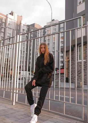 Костюм флисовый «леля» 2xl-3xl 50/52 черного цвета