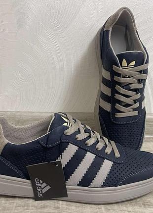 Adidas деми мужские кроссовки стильные кожаные кеды адидас 41,42,43 ,44,45 разм 45