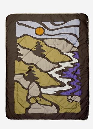 Туристична ковдра для кемпінгу quechua 175 x 135 см 3-в-1 comfort коричневий