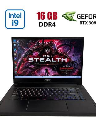 Игровой ноутбук б-класс msi gs66 stealth 11uh / 15.6" (1920x1080) ips / intel core i9-11900h (8 (16) ядер по 2.5 - 4.9 ghz) / 16