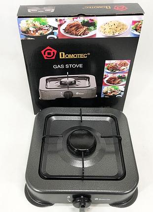 Газовая плита domotec ms-6601 на 1 конфорку. цвет: серый gl-88