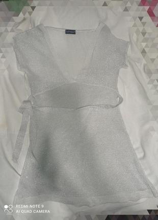 Женская туника платье с глубоким декольте