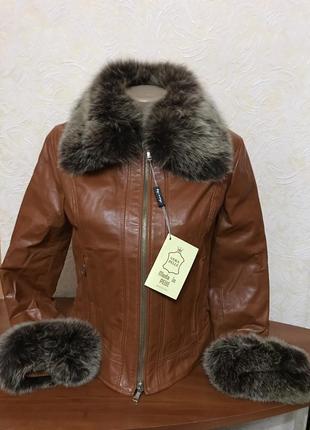 Кожаная куртка осень/зима