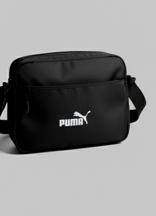 Барсетка чорна puma сумка пума барсетка маленька сумка через плече сумка спорт пума